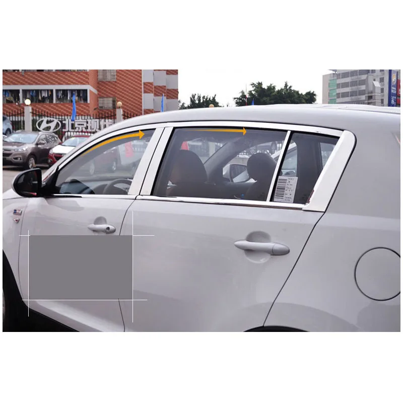 Lsrtw2017 304 нержавеющая сталь окна автомобиля планки для kia Sportage 2010 2011 2012 2013 2014 2015 |
