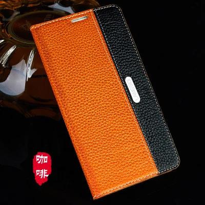 LS06 из натуральной кожи с откидной крышкой с отделением для карт для Xiaomi Mi5 чехол для телефона для Xiaomi Mi5 кожаный чехол - Цвет: Orange