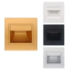 10 шт.лот 86 Тип 0,6 Вт 1,5 Вт современный Встраиваемый светодиодный светильник для лестницы ночной светодиодный светильник для ног настенный светильник Светодиодные лампы для ступенчатой лестницы 110 В 220 В