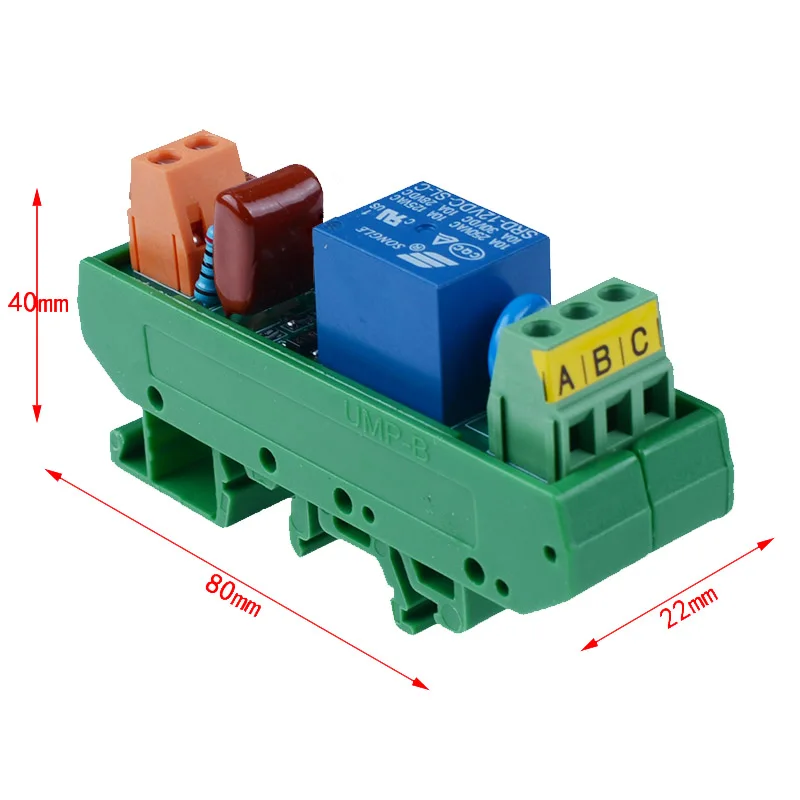 1 канал T73 AC 220V DIN рейка релейный модуль AC220 вход volatge с 12V релейным