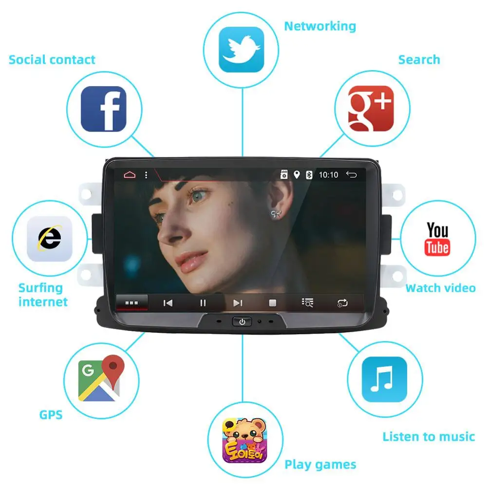 Восьмиядерный android 9 0 автомобильный dvd для Dacia Lodgy Logan Duster Sandero с 1 din радио gps видео wifi