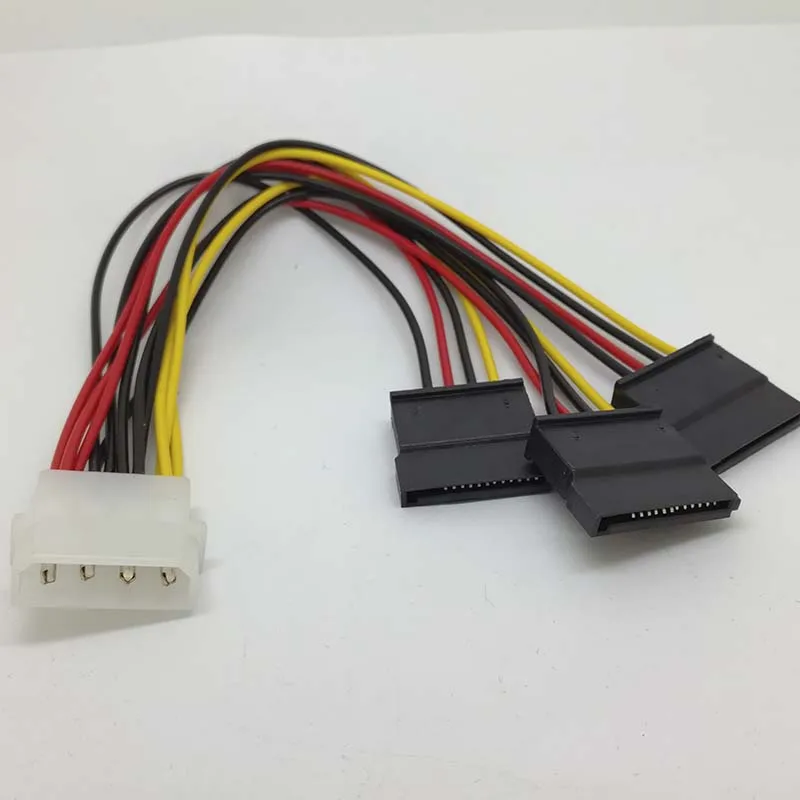 Новый 4 булавки IDE Molex до 3 Serial ATA SATA Мощность разветвитель кабеля разъема |
