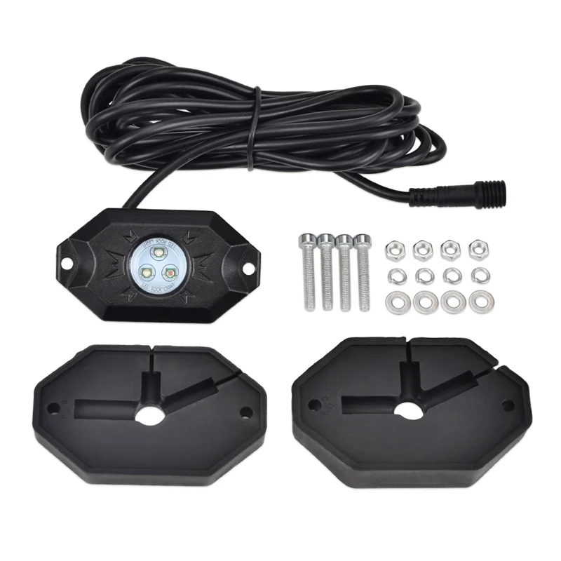 H2CNC RGB светодиодный Pod Рок Огни Bluetooth многоцветный приложение неоновые IP67 светодиодный светильник комплект 4/6/8 накладки для Jeep грузовых автомобилей ATV внедорожник автомобиль Лодка