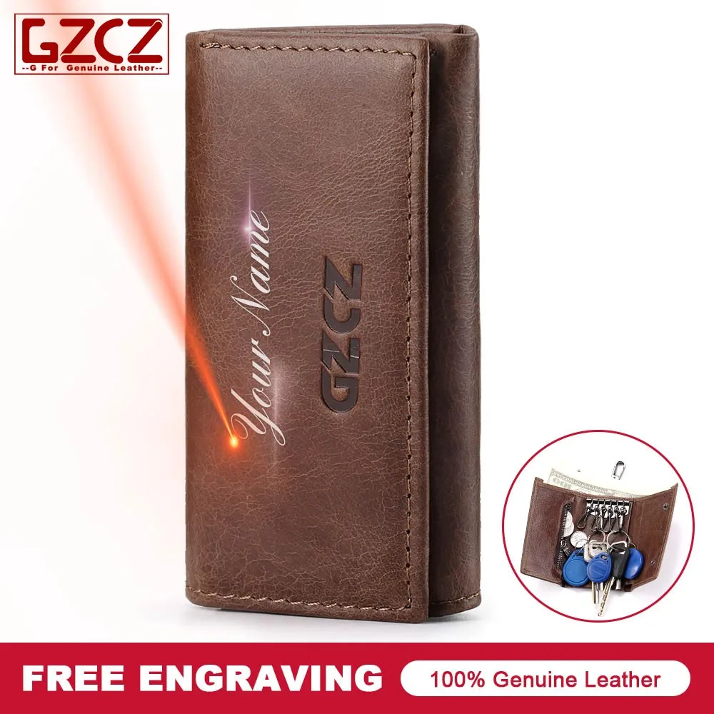 Кожаный бумажник для мужчин под заказ именной мужской кошелек из натуральной