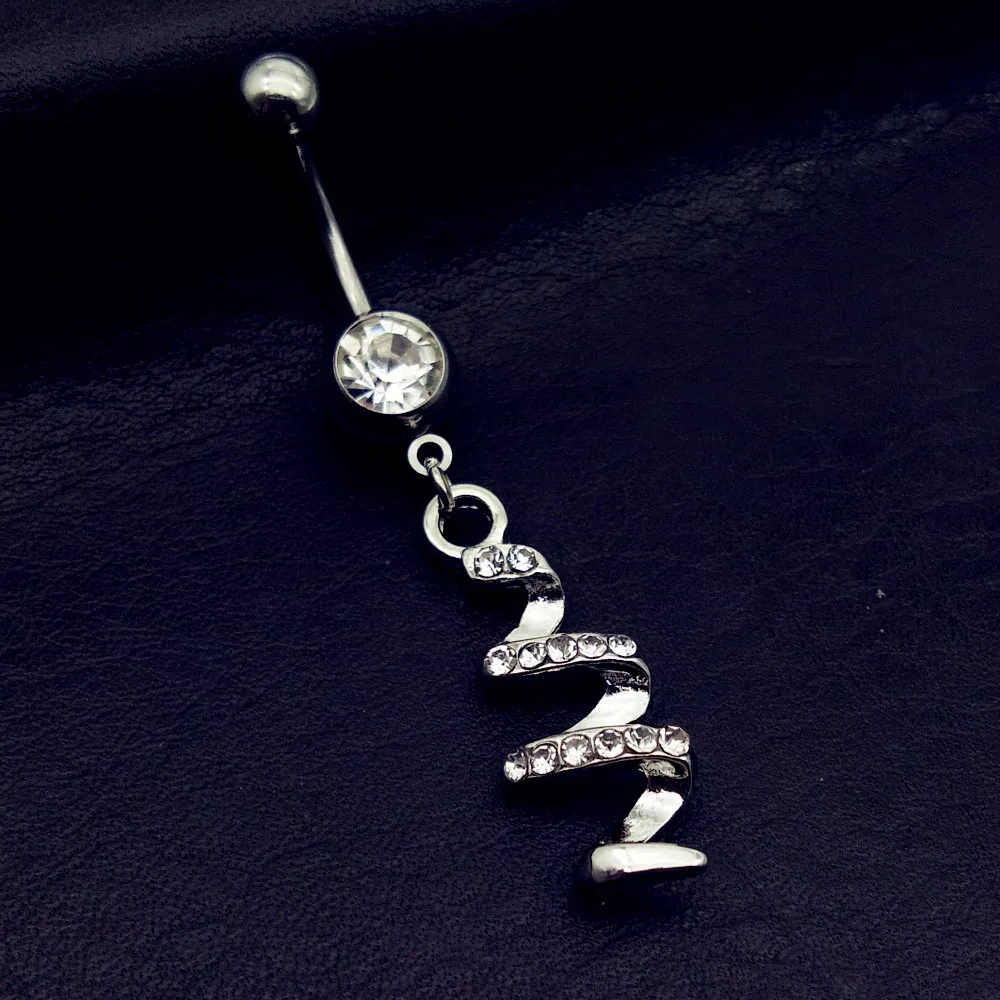 1 шт спираль живота пупка Кольца пирсинг мода Спираль на крючках из нержавеющей