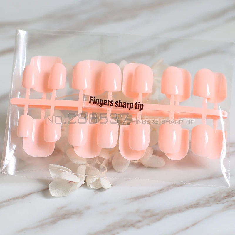 Новинка 2017 24 шт. накладные ногти светильник оранжевого карамельного цвета