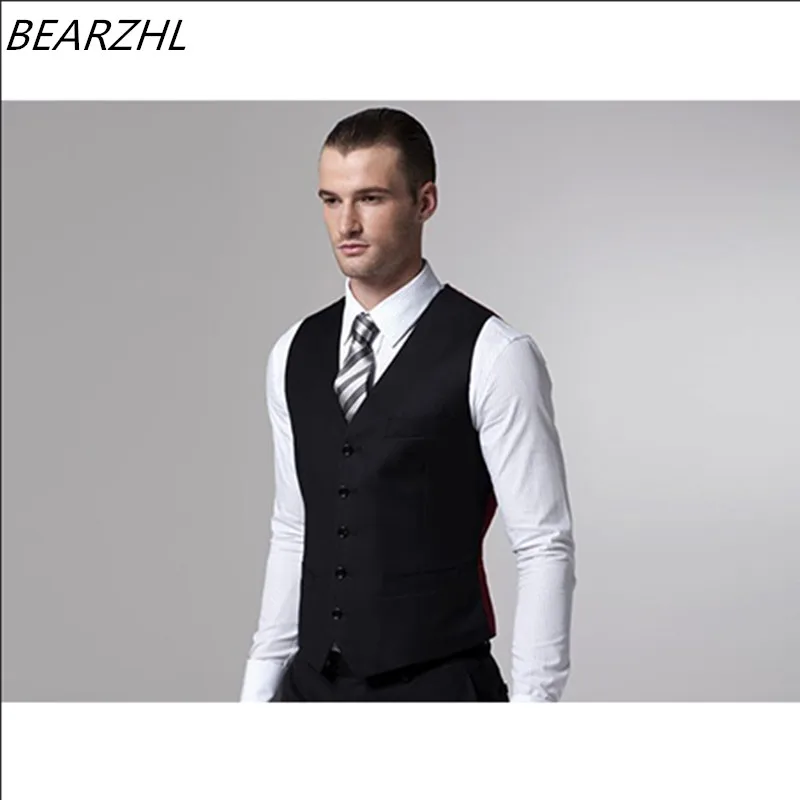 

Wedding Groom Black Vests Men 2021 Custom Made Waistcoat Slim Fit