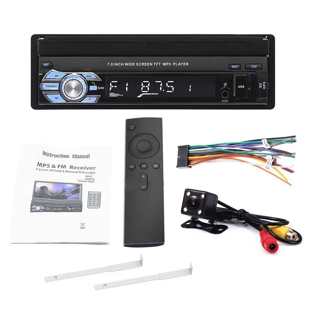 MP5 camera 1DIN MP5 плеер HD " автомобильный стерео RDS AM FM радио gps навигация выдвижной сенсорный экран USB Bluetooth Автомобильный MP5 плеер - Цвет: MP5 camera