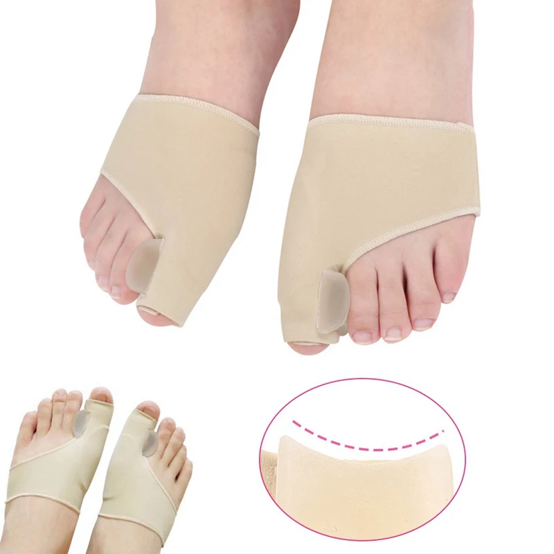2pcs Toe Orthopedic Foot Correction Toes Separator Pedicure Silicone Socks Hallux Valgus Corrector Braces Feet Care | Красота и