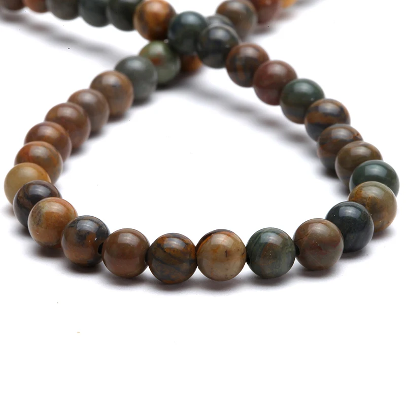 2018 Fashion jewelry Colorful stone beads Round 4 mm/6 mm/8 mm/10 mm natural Charms Beads for making | Украшения и аксессуары