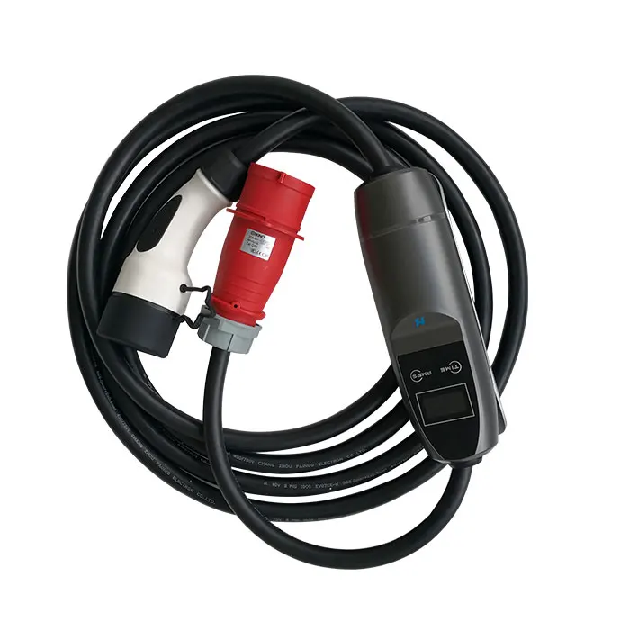 11KW 3 фазный контроллер зарядного устройства IEC62196 Mode2 EV 16A 6A 32A 8A с красной CEE для Audi