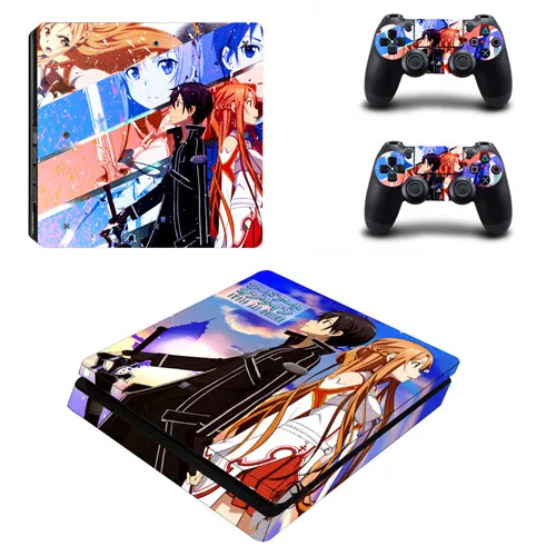 Sword Art Online SAO PS4 тонкая наклейка для sony playstation 4 консоль и контроллеры для Dualshock 4 PS4 тонкая наклейка - Цвет: YSP4S-1269