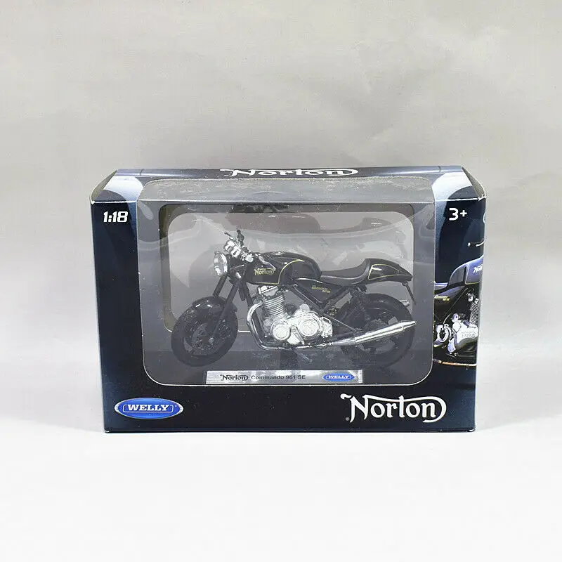 Welly 1:18 Norton Commando 961 SE спортивный мотоцикл модель велосипеда игрушка Новый в коробке