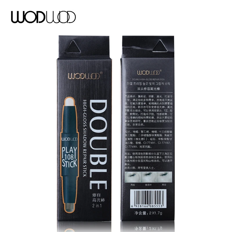 Wodwod бренд макияж крем для лица двухсторонний Контурный карандаш Bronzer