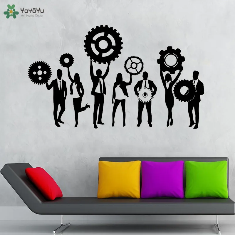 Офис виниловые наклейки на стены идея работа в команде Бизнес работник Inspire