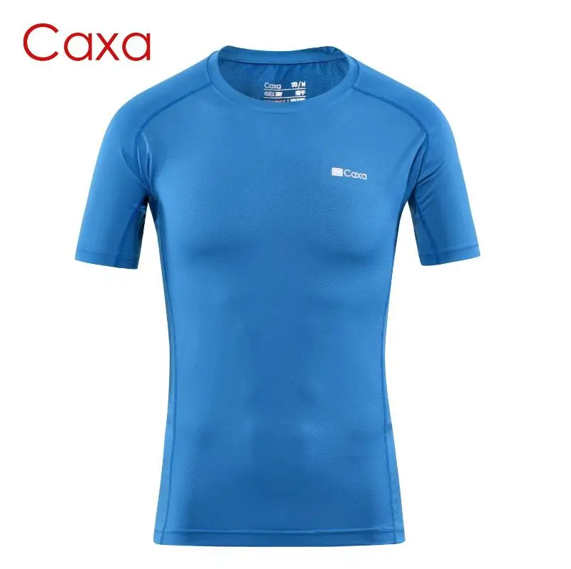 Мужская уличная спортивная рубашка Caxa с коротким рукавом и круглым вырезом