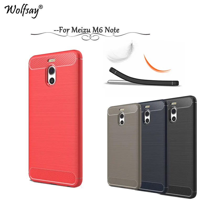 Чехол Wolfsay Meizu M6 Note защитные чехлы M 6 M721H мягкие из ТПУ с кисточкой прочный защитный