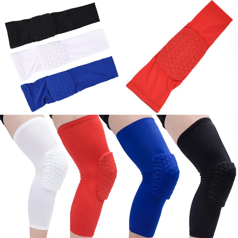 

1pc Honeycomb volleyball Basketball Kneepad Compression Socks Knee Wraps Brace Sports Safety Tapes Protection Knee Pad