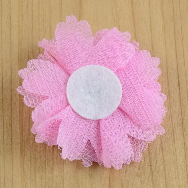 130 шт./лот эксклюзивные аксессуары для девочек многослойный Шифоновый Цветок с