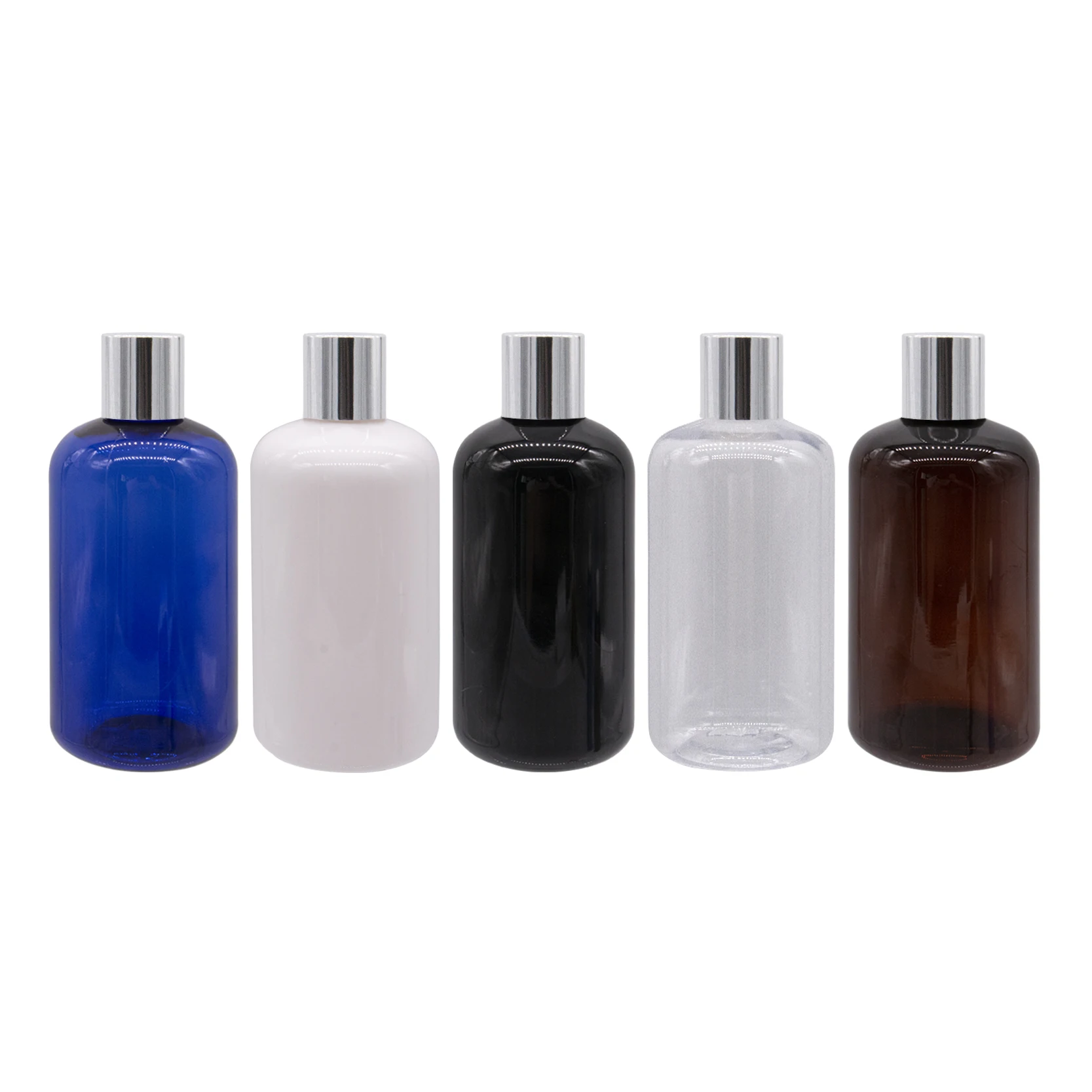 

250ML Blue Black Clear White Empty Plastic Bottle Cosmetic For The Make Up Water, Shampoo, Shower Gel Essential Oil Massage Oil