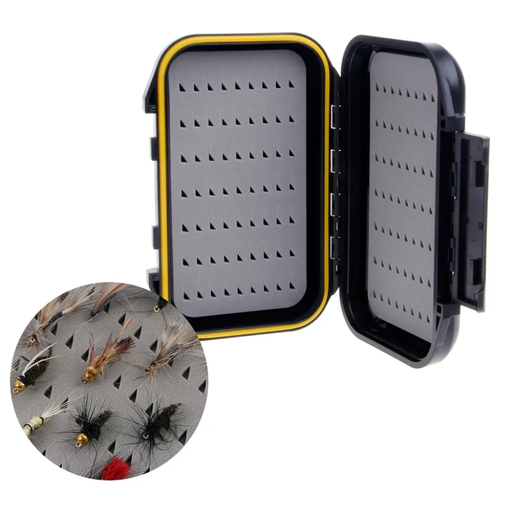 Fly Fishing Box Black Easy Grip пенопластовая и щелевая пенная пластиковая коробка для мух 13 6*8