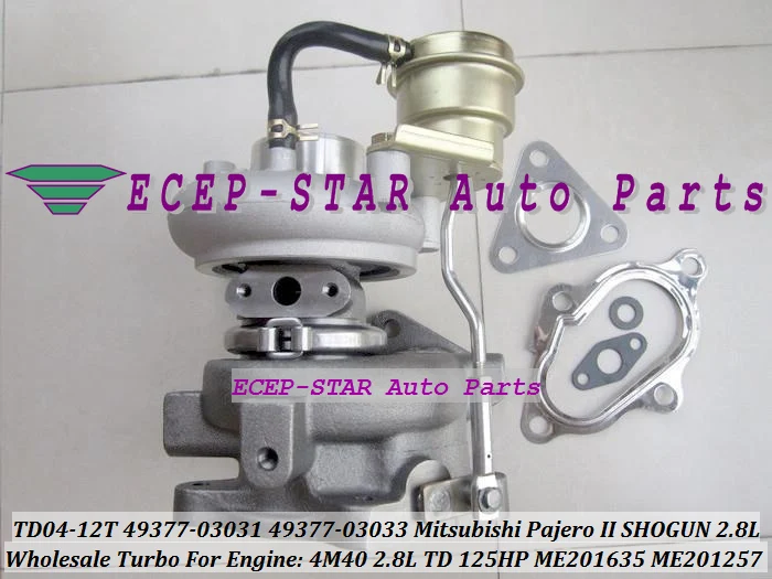 Турбокомпрессор TD04 49377-03031 49377-03033 ME201635 ME201257 для Mitsubishi Pajero II Shogun 4M40 2.8L масляный