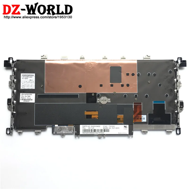 Новая/оригинальная португальская клавиатура с подсветкой для Thinkpad X1 Yoga 1 го