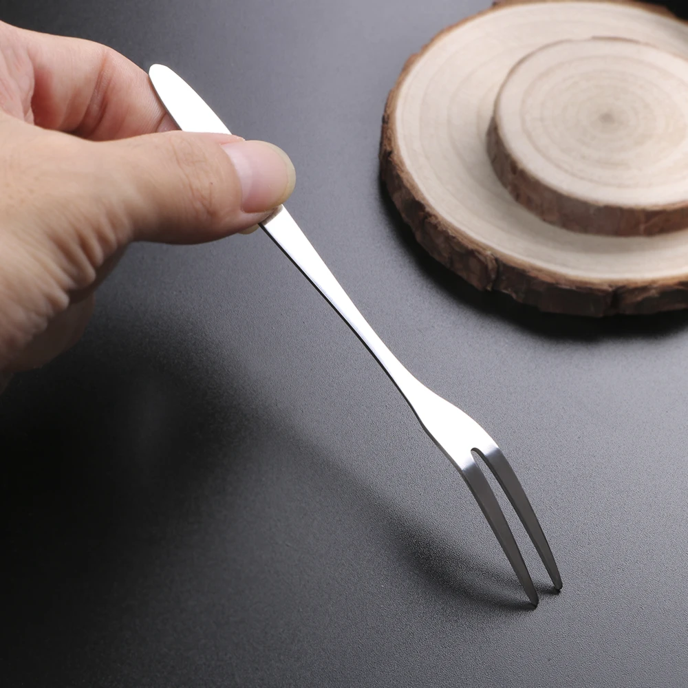 NICEYARD Stainless Steel Fruit Fork Dessert Cake Salad Tableware Sturdy and Sharp Restaurant Party Supplies | Дом и сад