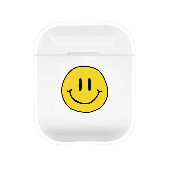 smile face Сумки для Air Pods Микки Минни Маус Дейл чип медвежонок пух поросенок мультфильм Прозрачный чехол из поликарбоната для Airpods беспроводной Bluretooth наушники - Цвет: smile face