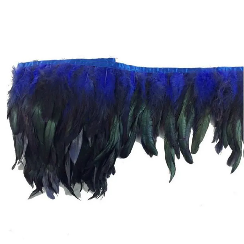 Петух перо кружевная лента 1 м/лот Окрашенные Перья бахрома 15 20 см длинные 9 видов