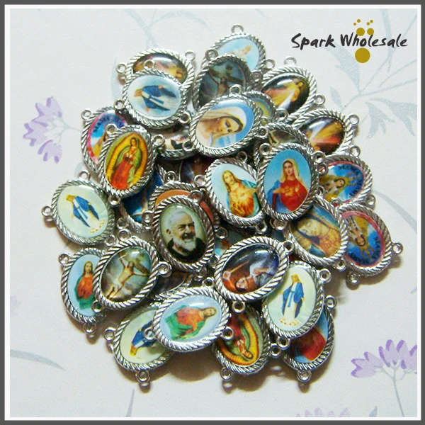 100 шт./лот оптовая продажа Розарий Священное Сердце Марии Гуадалупе божественное