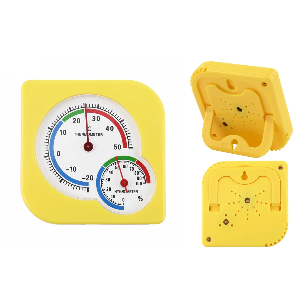 Universal Indoor Outdoor Wet Hygrometer Humidity Thermometer Temp Temperature Meter Yellow Mechanical measuring tool | Инструменты