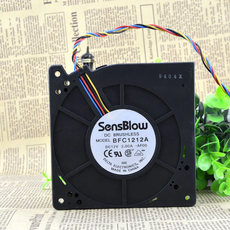 Для Delta BFC1212A 12032 12V 2.00A 12cm четырехлинейный большой объем воздуха турбонагнетатель