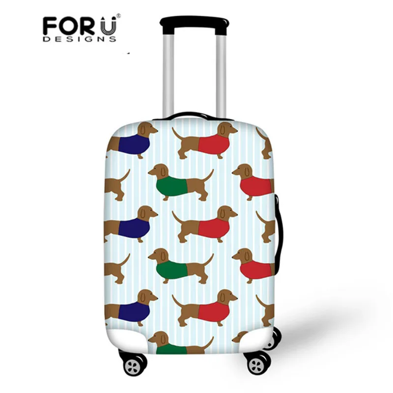 FORUDESIGNS чехол для дорожного чемодана Одежда для собак Печать багажа защитные чехлы пылезащитный дождевик для 18-30 дюймов сумка чемодан на колесиках