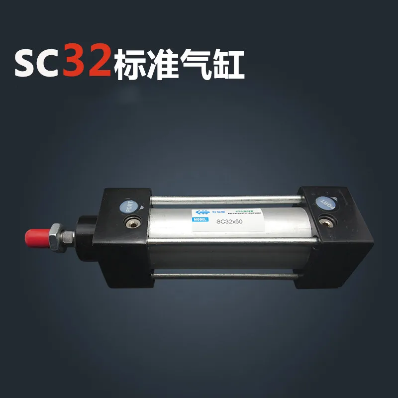

SC32*350 Free shipping Standard air cylinders valve 32mm bore 350mm stroke SC32-350 single rod double acting pneumatic cylinder