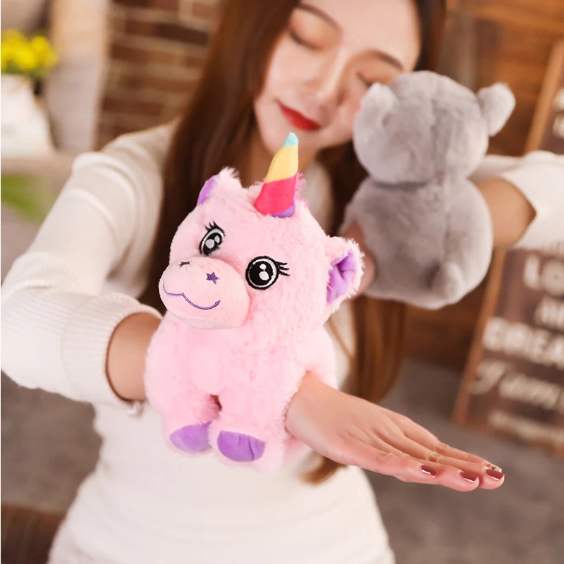 Единорог на руку Huggers набивное животное детская игрушка Хлопушка браслет Kitty