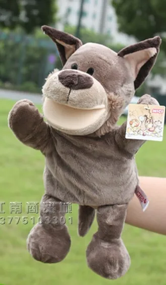 Горячая Распродажа 1 шт. 30 см История древесины волк Ручные куклы с ногами