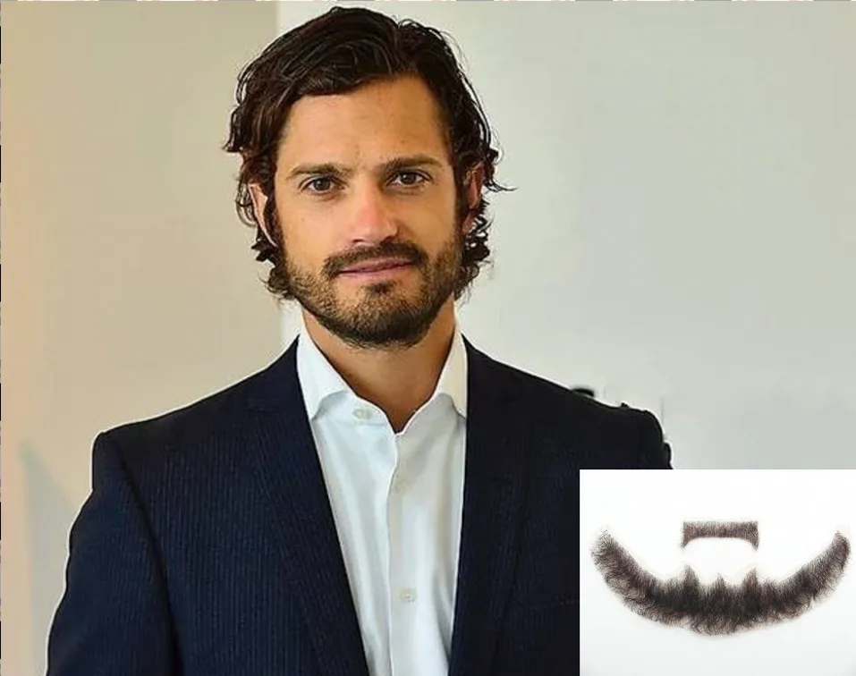 FXVIC Factory sell man false whiskers invisible mustache and full beard for costume. Fake |