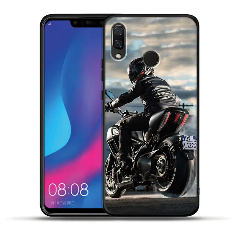 H1339 Модные «городская улица» мотоцикла чехол для Honor 20 Pro 10 9 9i 8 Lite 8X 8C 8S 7A 7X V20 вид 20 Силиконовые чехлы Fundas - Цвет: H1339