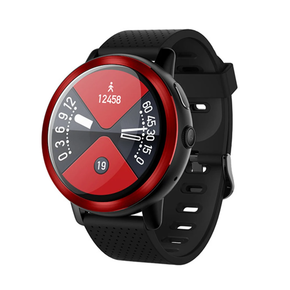 Red Lemfo LEM8 4G-LTE Смарт-часы телефон для мужчин gps 2G+ 16G Andriod 7,1 IP67 Водонепроницаемый индивидуальный циферблат умный дом пульт дистанционного управления - Комплект: Red