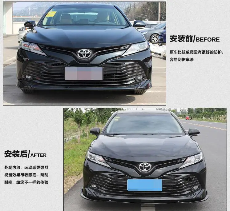 Для Camry обвес спойлер- для TOYOTA Camry ABS задний спойлер передний бампер диффузор защитные бамперы