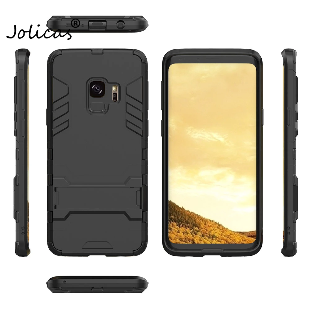 Cover For Samsung Galaxy S9 Case Hybrid Hard Back Plus S9+ Stand Phone Cases Anti Knock Coque Samsumg | Мобильные телефоны и