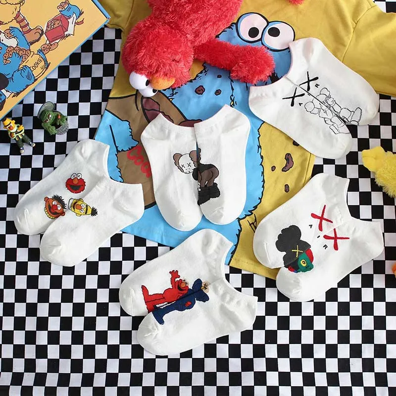 Мультяшные носки для косплея улица сезам Elmo печенье монстр модная новинка
