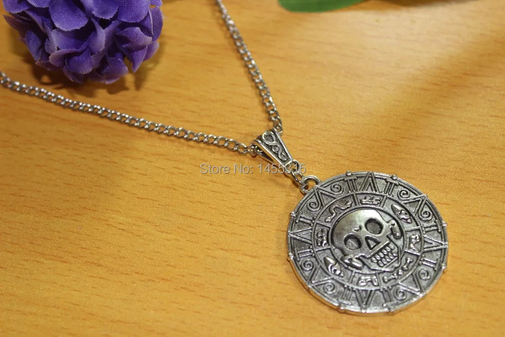 Pirates of the Caribbean Coin Pendant Necklace-Cursed Pirate Doubloon Necklace | Украшения и аксессуары