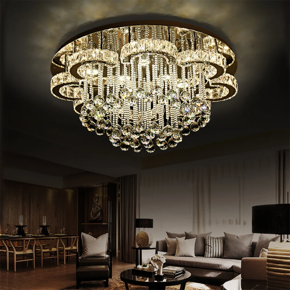 

Modern Crystal Chandelier K9 Crystal Luminaria 110V-220V Home Lighting Living Room Chandelier Ceiling Home Lighting Led Light