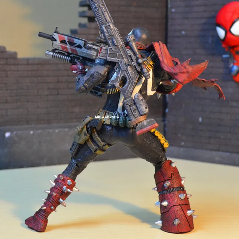 MacFarland Al Simmons 7 дюймов Spawn супергероя Джима даунина ПВХ фигурка Коллекционная модель игрушки в коробке W49