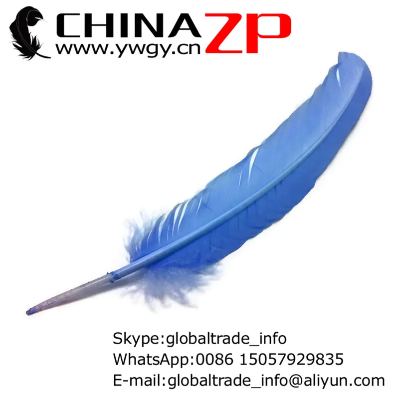 

Оптовая и розничная продажа с завода CHINAZP 50 шт./лот 30 ~ 35 см (12 ~ 14 дюймов) окрашенные небесно-голубые турецкие круглые перья Quill Wing