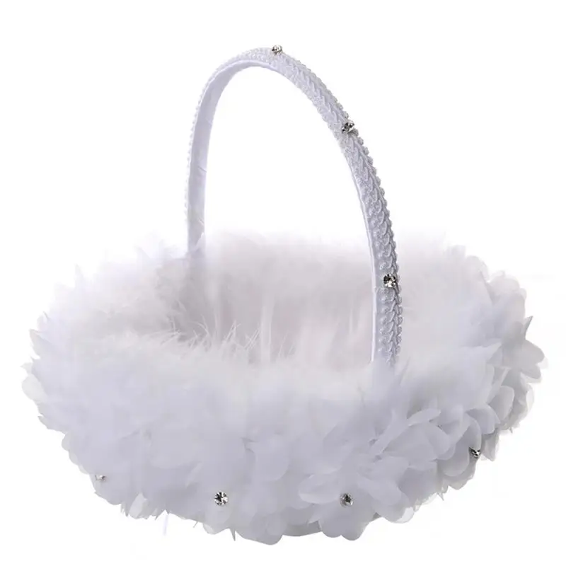 

Wedding Flower Girl Basket Decorative Elegant Flower Decor Wedding Flower Basket Bridal Basket