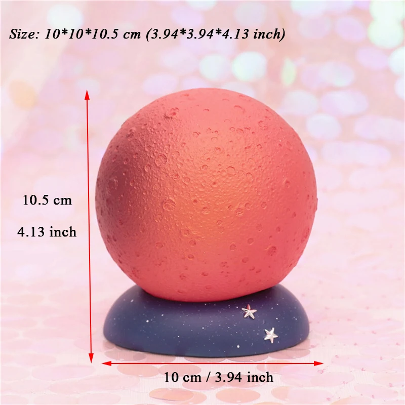 Теплая атмосфера планета настольная ночник спальня украшения светодио дный дома