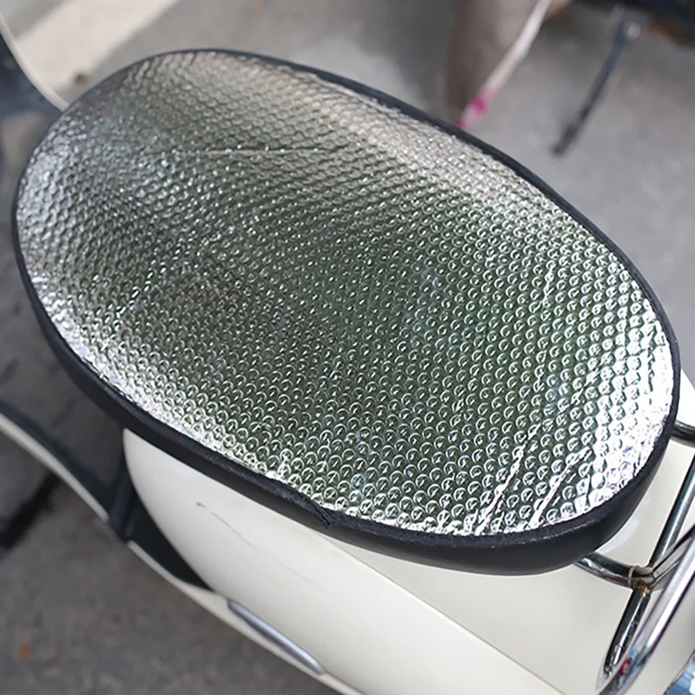 

1PC Aluminum Foil Film Sunshade Mat Motorcycle Seat Cover Sun Protection Cushion Pad Covers